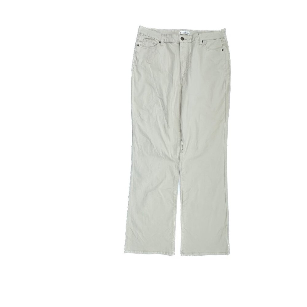 89th & Madison Bootcut Jeans Women 16 Beige Denim High Rise Pockets